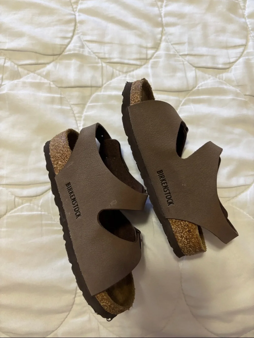 Birkenstock Kids Brown Two-Buckle Cork Sandals